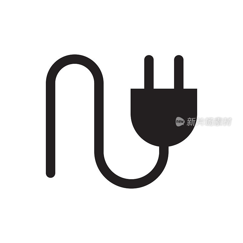 Plug in vector icon for graphic design, logo, web site, social media, mobile app, ui